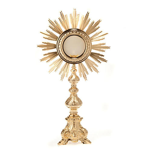 Baroque Monstrance in gold-plated bronze 1