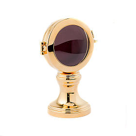Reliquary in golden plated brass