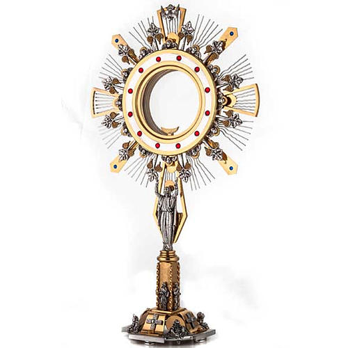 Monstrance for concelebration host grapes decoration 1