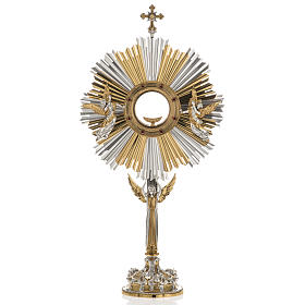 Monstrance for celebration host decorated with angels