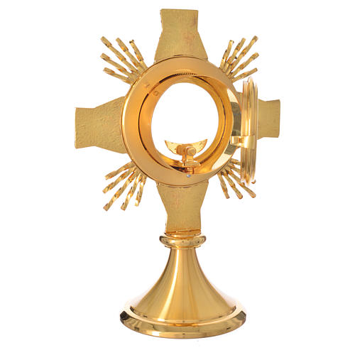 Monstrance for celebration host, with rays and cross 3
