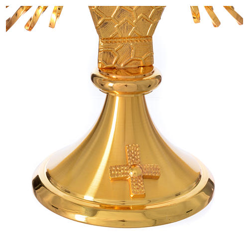 Monstrance for celebration host, with rays and cross 4