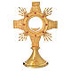 Monstrance for celebration host, with rays and cross s1