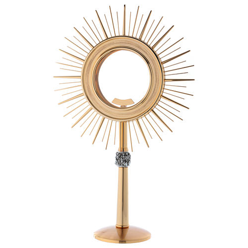 Monstrance glass display with rays, brass 1