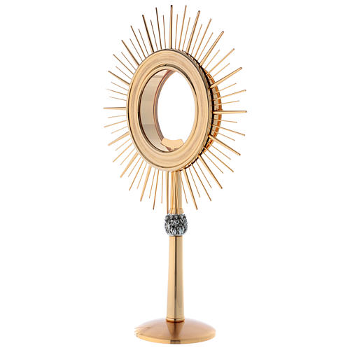 Monstrance glass display with rays, brass 3