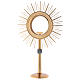 Monstrance glass display with rays, brass s1