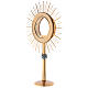 Monstrance glass display with rays, brass s3