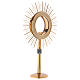 Monstrance glass display with rays, brass s4