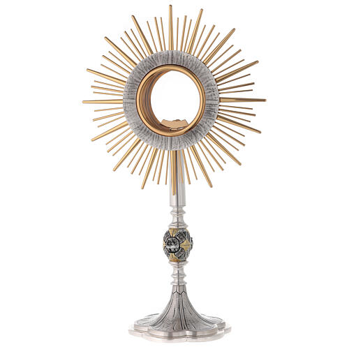 Monstrance glass display with rays and decorated base 1