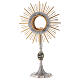 Monstrance glass display with rays and decorated base s1