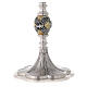 Monstrance glass display with rays and decorated base s4