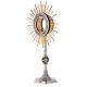 Monstrance glass display with rays and decorated base s5