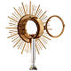 Monstrance glass display with rays and decorated base s12