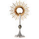 Monstrance glass display with rays and decorated base s16