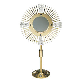 Monstrance 4 evangelists, loaves and fish, lamb and fire