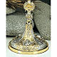 Ostensorio sacro latón ángeles, corona, cruz, deco s3