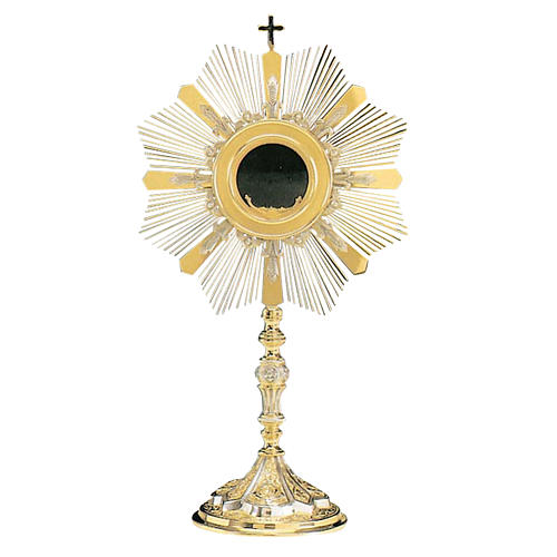 Monstrance, brass, Four Evangelists, and ears of wheat 1