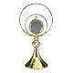 Monstrance, hammered brass and silver plate s1