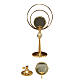 Monstrance sacred in gold plated brass, chiseled and silver s1