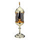 Cylindrical monstrance in ambrosian style, silver-plated brass s1