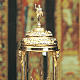 Cylindrical monstrance silver and gold-plated s2