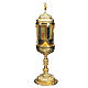 Cylindrical monstrance silver and gold-plated s1
