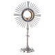 Monstrance silver plated brass with crosses on the base s1