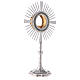 Monstrance silver plated brass with crosses on the base s3