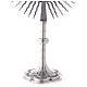 Monstrance silver plated brass with crosses on the base s6