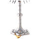 Monstrance silver plated brass with crosses on the base s8