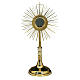 Monstrance with hammered gold-plated brass s1