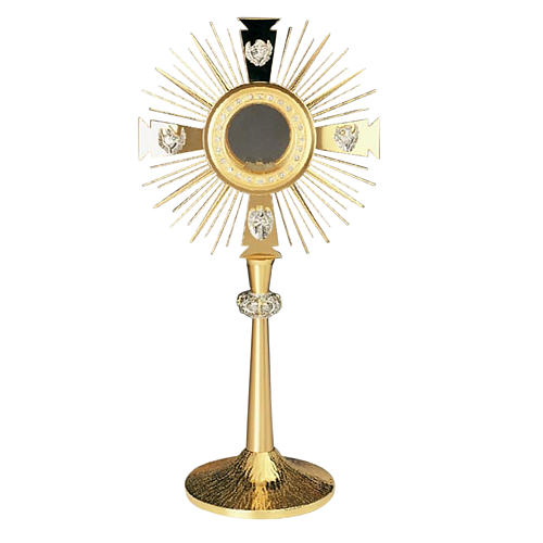 Ostensorio latón dorado 4 evangelistas 1