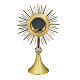 Monstrance, rippled gold-plated brass s1