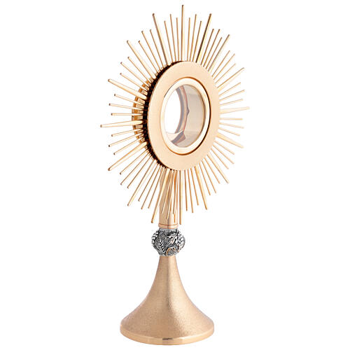 Ostensorio ottone dorato increspato 5