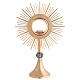 Ostensorio ottone dorato increspato s1