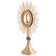 Ostensorio ottone dorato increspato s3