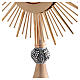 Ostensorio ottone dorato increspato s4