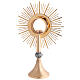 Ostensorio ottone dorato increspato s8