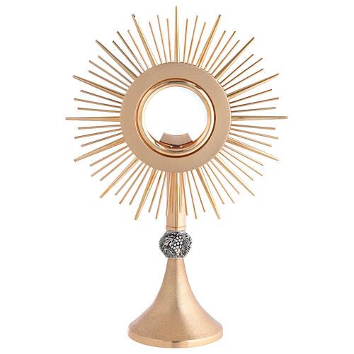 Ostensório latão dourado efeito rugoso 1