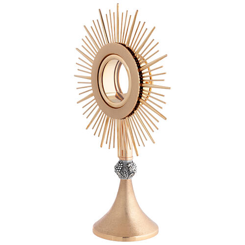 Ostensório latão dourado efeito rugoso 3