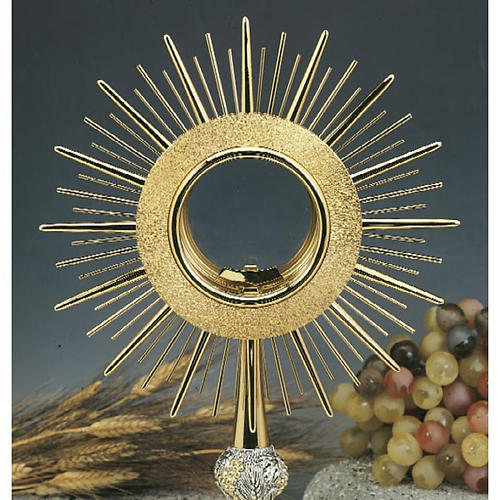 Monstrance, rippled gold-plated brass 2