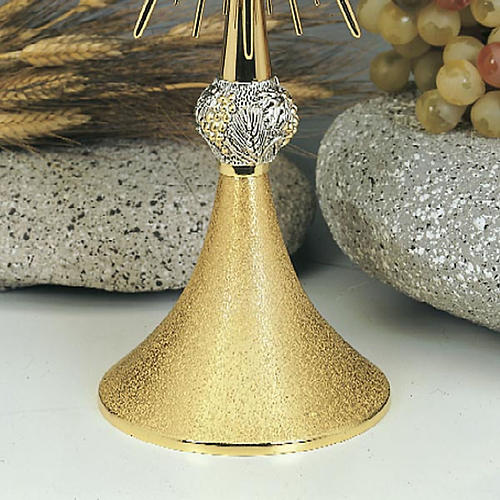 Monstrance, rippled gold-plated brass 3