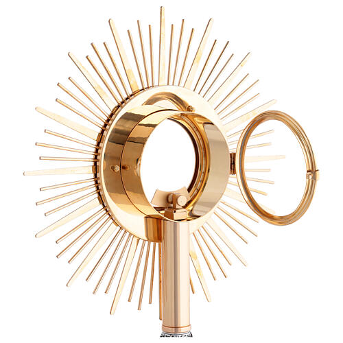 Monstrance, rippled gold-plated brass 6
