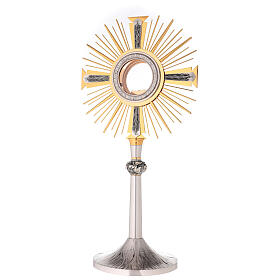 Monstrance, silver plated-brass, with angels