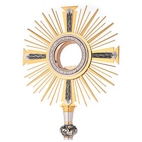 Monstrance, silver plated-brass, with angels