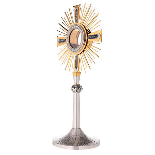 Ostensorio in ottone argentato angeli 6