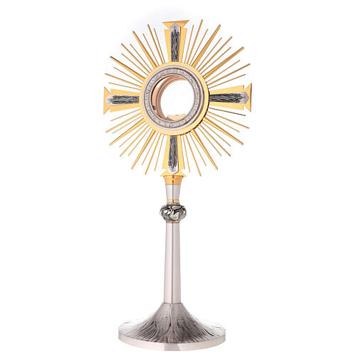 Monstrance, silver plated-brass, with angels 1