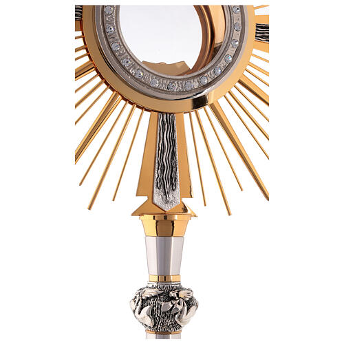 Monstrance, silver plated-brass, with angels 3