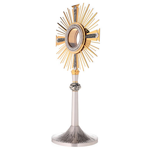 Monstrance, silver plated-brass, with angels 6