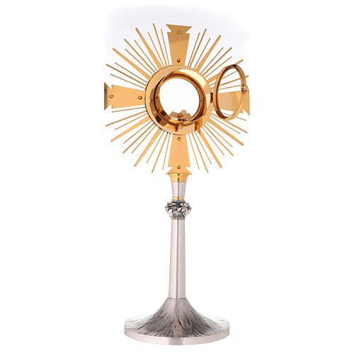 Monstrance, silver plated-brass, with angels 8